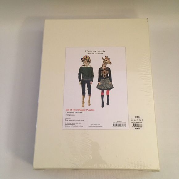 Christian Lacroix Heritage Collection Love Who You Want 750 Piece Shaped Puzzle - Picture 2 of 3